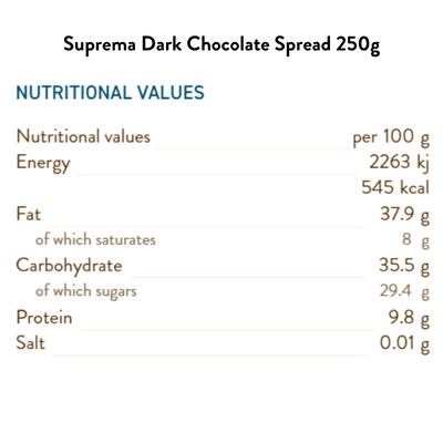 Suprema Dark Chocolate Spread 250G