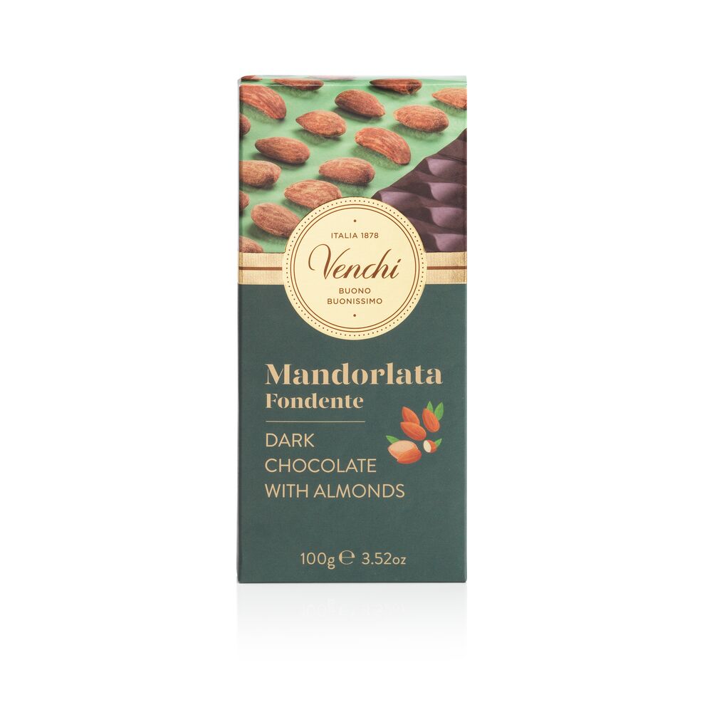 Dark Chocolate Bar with Toasted Almonds 100G