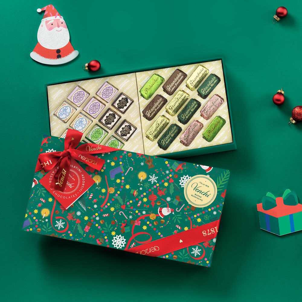 Christmas Rectangle Gift box with Cremino and Gianduitto
