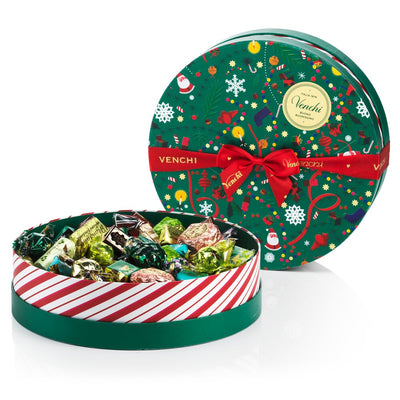 Christmas Large Round Hamper with Assorted Chocolates 800g