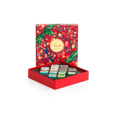 Venchi Assorted Cremini Chocolate Christmas Square Box 134G