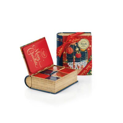 Venchi Christmas Chocolate Assorted 18 pcs GranBlends Metal Mini Book